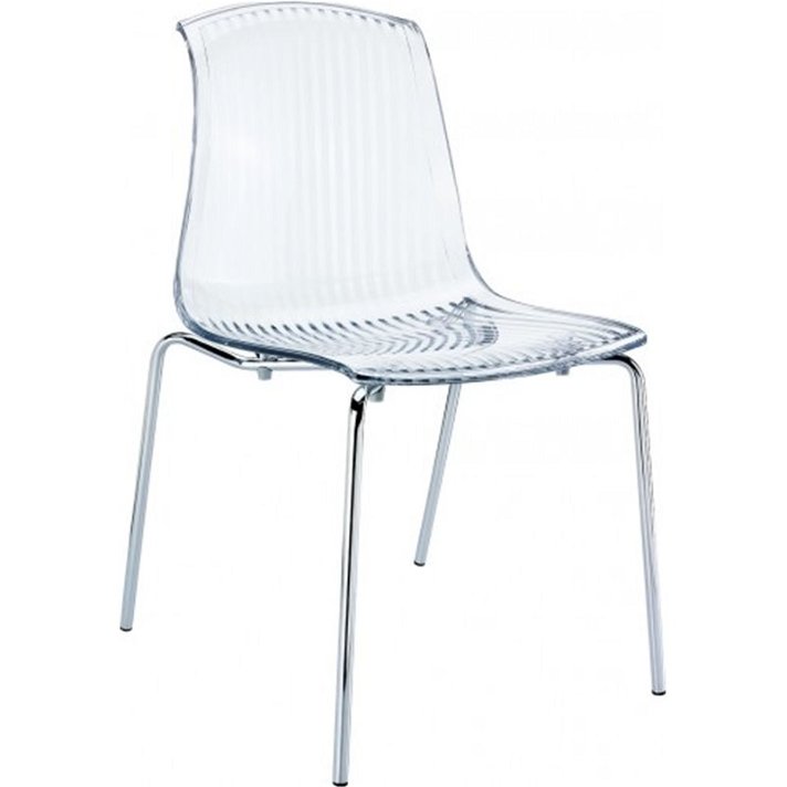 Set di sedie in policarbonato riciclabile da 54 cm con finitura traslucida Allegra Garbar