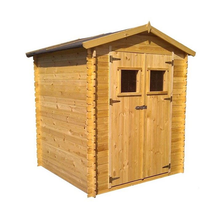 Caseta de madera con superficie de 3,64m² de madera en acabado color marrón Alexander Gardiun