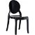 Set di quattro sedie vintage fabbricate in policarbonato di colore nero Elizabeth Resol