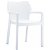Set di sedie da esterno in polipropilene e fibra di vetro con finitura bianca Diva Garbar