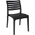Lot de chaises pour extérieur fabriqué en fibre de verre et en polypropylène noir Ares Garbar