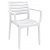 Set di sedie da esterno in polipropilene e fibra di vetro in finitura bianca Artemis Garbar