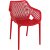 Lot de chaises avec accoudoirs rouge Air Garbar