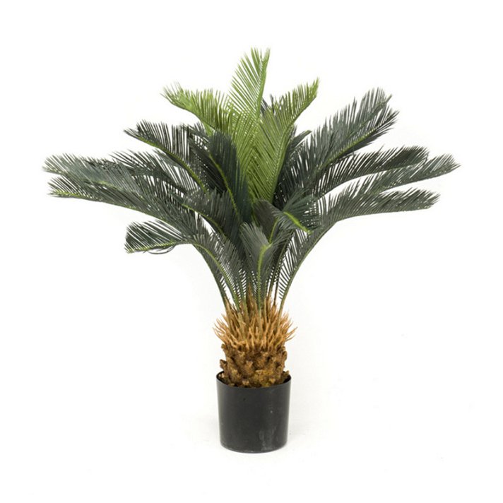 Pianta di palma artificiale con vaso standard di 95 cm di altezza CYCA BASIC Decoplanta