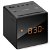Reloj despertador negro con potencia de 100 mW con sintonizador de radio AM y FM analógico Sony