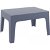 Table d'appoint en polypropylène pour extérieur de 43x50x70 cm de couleur gris foncé Urban Garbar