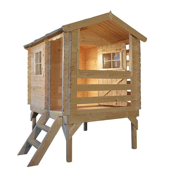 Casita infantil 2,28m² fabricada en madera de pino con tejado a dos aguas Maya Outdoor Toys