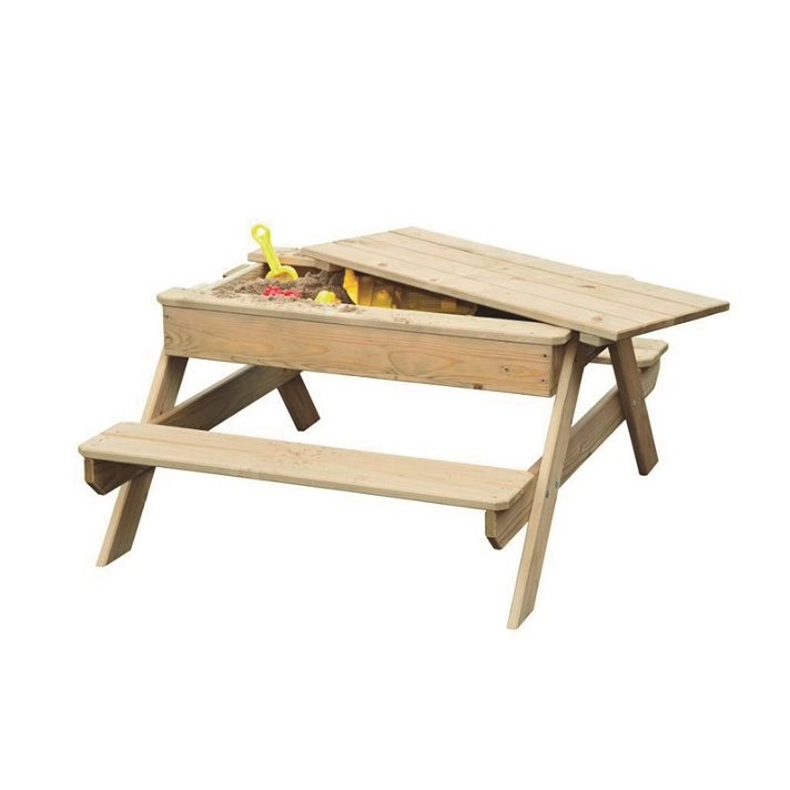 Table de pique-nique pour enfants bac à sable 90x90x50cm Outdoor Toys