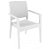 Set di sedie da esterno con braccioli in polipropilene e fibra di vetro con finitura bianca Ibiza Garbar