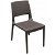 Pack de sillas para exterior fabricadas en polipropileno y fibra de vidrio acabado chocolate Verona Garbar