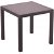 Table pour extérieur carrée en résine de couleur chocolat Orlando Garbar