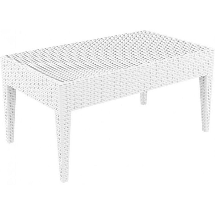 Tavolino da salotto da esterni colore bianco Miami Garbar