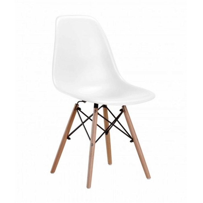 Pack de cuatro sillas construidas con polipropileno de color blanca Oslo Garbar