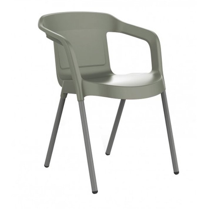 Set di 18 sedie grigie con schienale alto Malta Resol