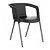 Pack de 18 sillas con reposabrazos elaboradas de polipropileno color negro Malta Resol
