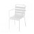 Pack de 4 sillas con reposabrazos fabricadas con aluminio color blanco Alegria Resol