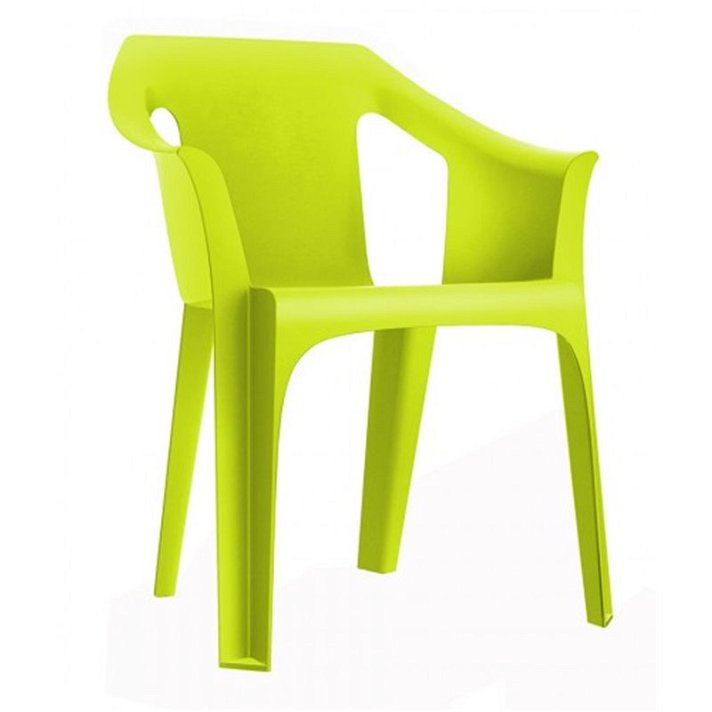 Lot de 31 chaises avec accoudoirs fabriquées en polypropylène de couleur verte Cool Resol