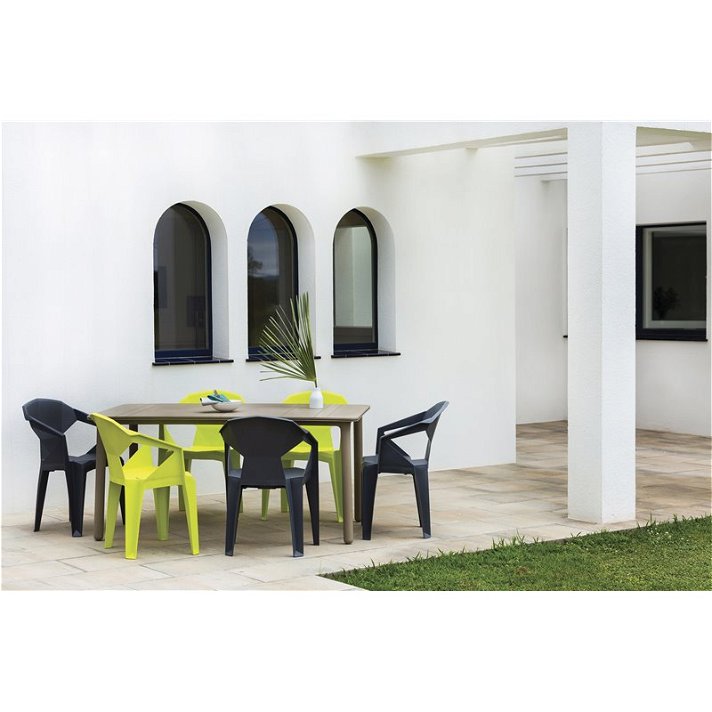 Resol Delta set of 24 lime green chairs