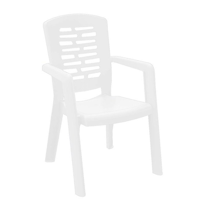 Lot de 22 chaises avec protection UV et accoudoirs avec finition de couleur blanche Corfu Resol