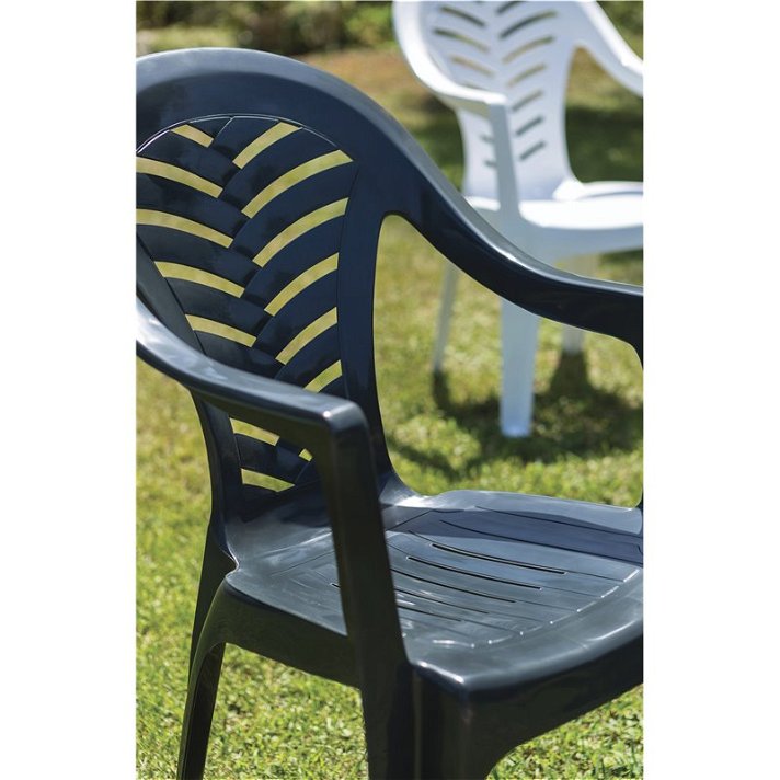 Pack de 25 sillas apilables monobloc para exterior con acabado color antracita Palma Resol