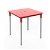 Table pour extérieur de 70 cm en polypropylène avec finition de couleur rouge Berlin Garbar