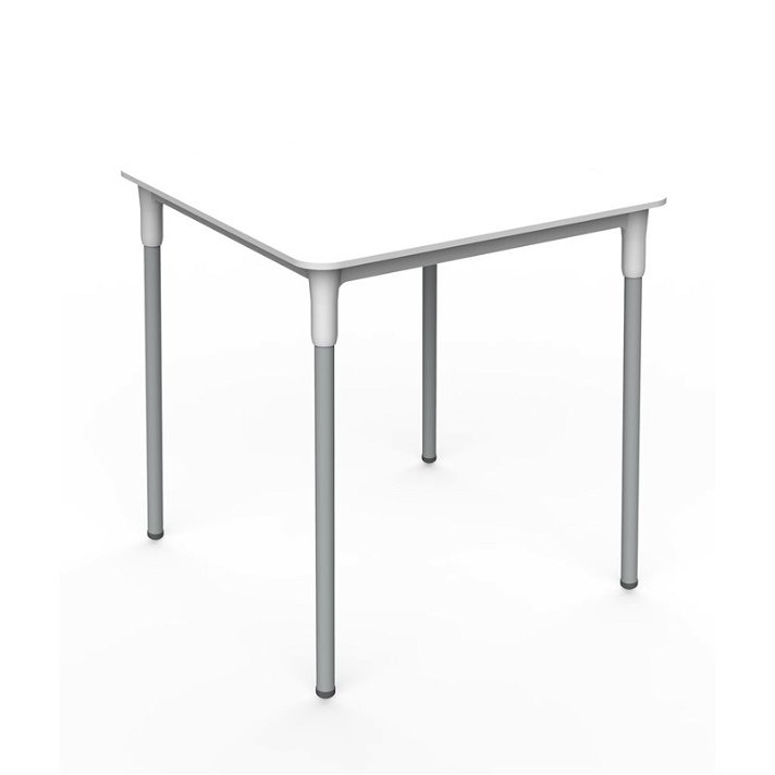 Mesa para exterior de 70 cm de polipropileno y acero en acabado color blanco Zurich Garbar
