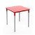Mesa para exterior fabricada con polipropileno de color rojo en 70 cm Zurich Garbar