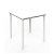 Mesa con patas de 70 cm hecha de polipropileno con acabado en color blanco Marsella Garbar