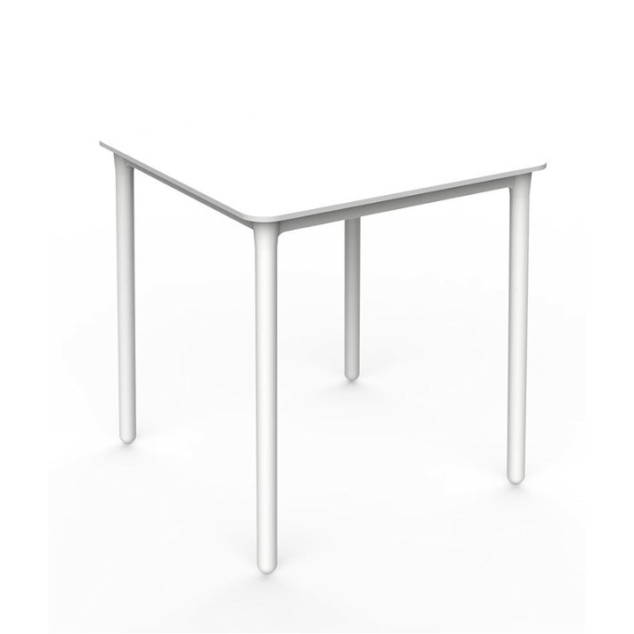 Mesa con patas de 70 cm hecha de polipropileno con acabado en color blanco Marsella Garbar