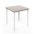 Table avec pieds de 70 cm en polypropylène avec une finition de couleur sable et blanc Marseille Garbar