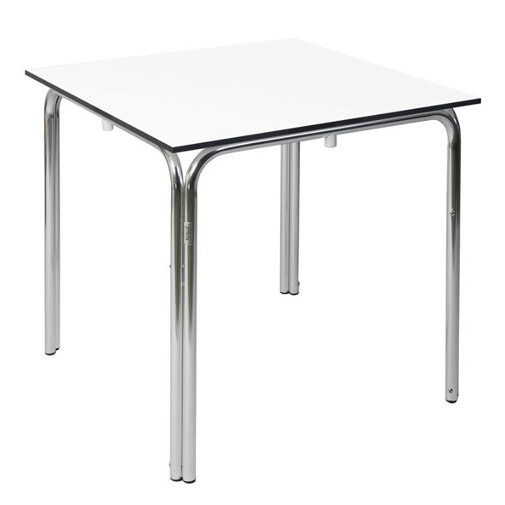 Tavolo da esterno da 80 cm in fenolico e alluminio con finitura opzionale Raya 3 Garbar