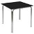 Tavolo da 80 cm realizzato in materiale fenolico con finitura di colore nero Raya 3 Garbar