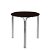 Tavolo rotondo da 70 cm in materiale fenolico e alluminio con finitura opzionale grigia o nera Ola 3 Garbar