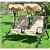 Balancín biplaza de jardín elaborado en acero y tela color beige 170x136x170 Outsunny