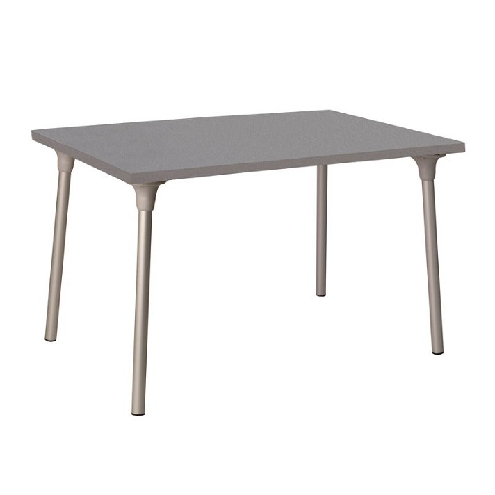 Table de 120 cm fabriquée en werzalit et aluminium avec une finition de couleur startos Ripoll Garbar