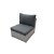 Sofa para exterior fabricado con poliratán de 67 cm en color gris Jack de Garbar