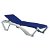 Set di 2 lettini con posizioni reclinabili e finitura di colore bianco e blu Marina Club Resol