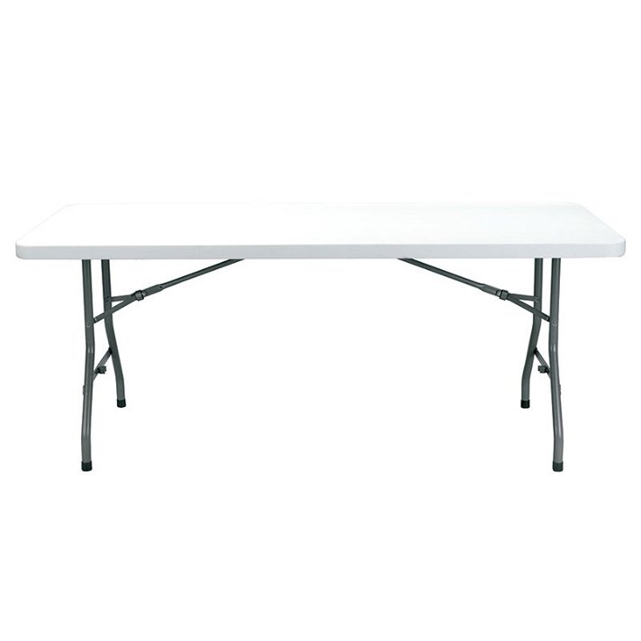 Table rectangulaire pour extérieur de 183 cm en polyéthylène avec finition de couleur grise Chopin Garbar