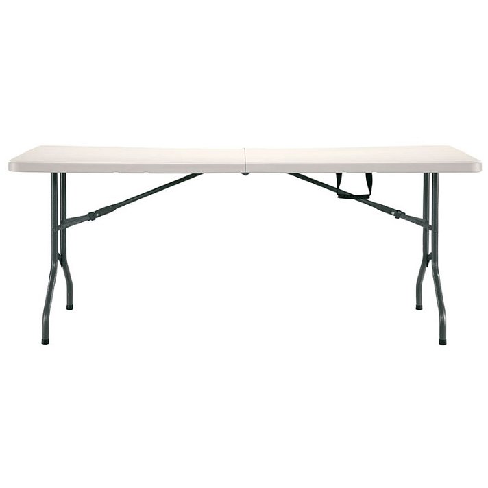 Table rectangulaire pour extérieur de 182 cm en polyéthylène avec une finition de couleur grise Smart Garbar