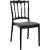 Lot de chaises pour extérieur avec fibre de verre et PP de couleur noire Napoléon Garbar