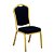 Pack de 12 sillas apilables elaboradas con aluminio y tapizado en colores azul y dorado Amadeus Resol