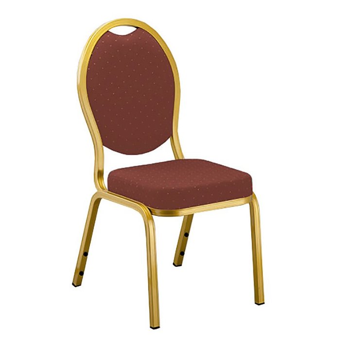 Pack de sillas de interior de 45 cm de aluminio en acabado color dorado y burdeos Opera Garbar