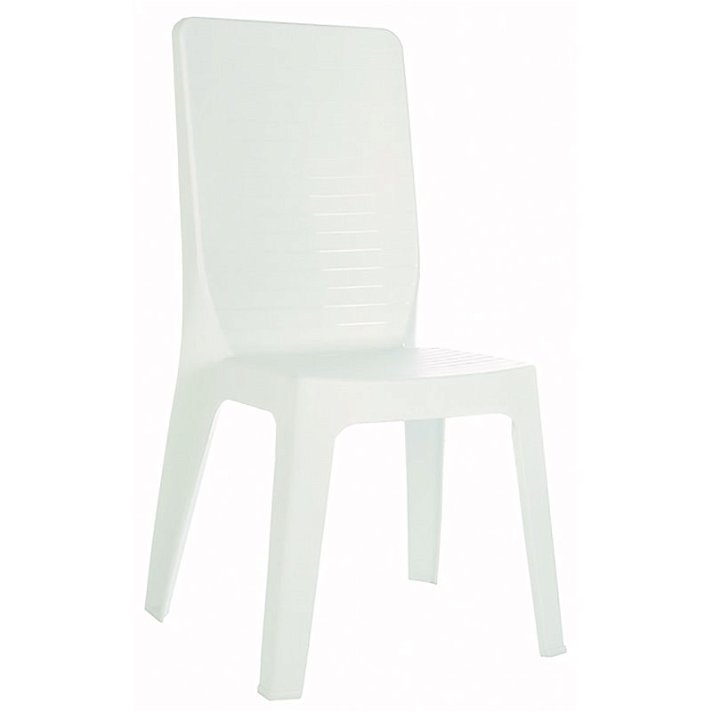 Pack de sillas de exterior de 43 cm de polipropileno en acabado color blanco Kurt Garbar