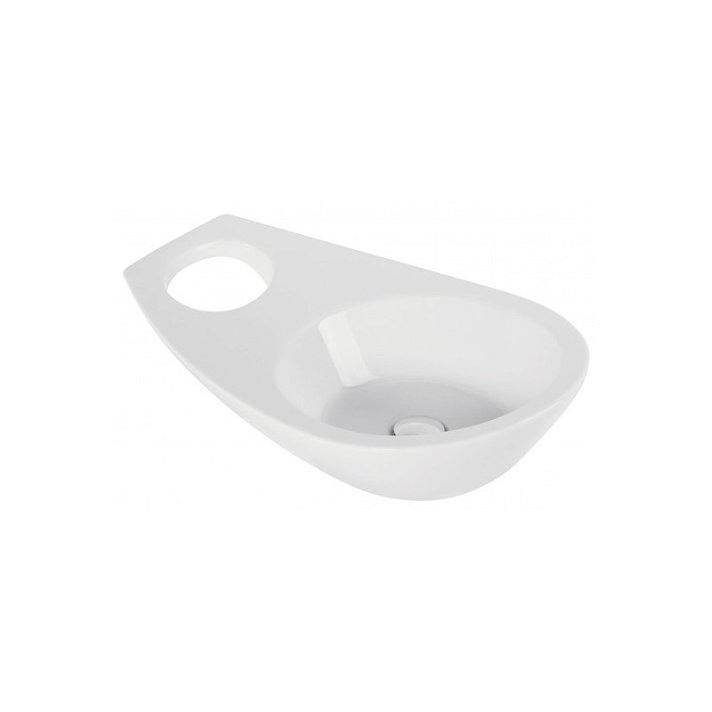 Lavabo sobre encimera para cuarto de baño de 61 cm en acabado color blanco Join Unisan