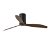 Ventilateur de plafond noir mat et hélices couleur bois Mini Tube Fan Faro