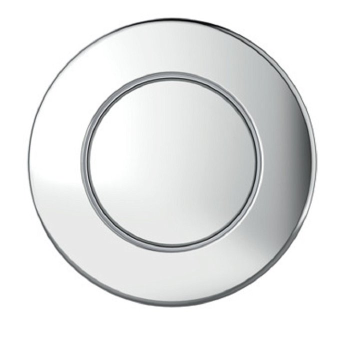 Placa pulsadora circular fabricada en plástico ABS de 4,8 cm en color cromo brillo ProSys Ideal Standard