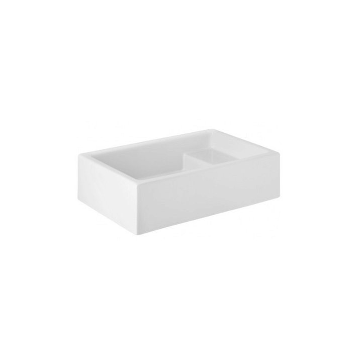 Lavabo sobre encimera de diseño rectangular en acabado color blanco COMBY Unisan