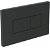 Placa pulsadora fabricada en plástico ABS con acabado negro mate Solea P2 ProSys Ideal Standard