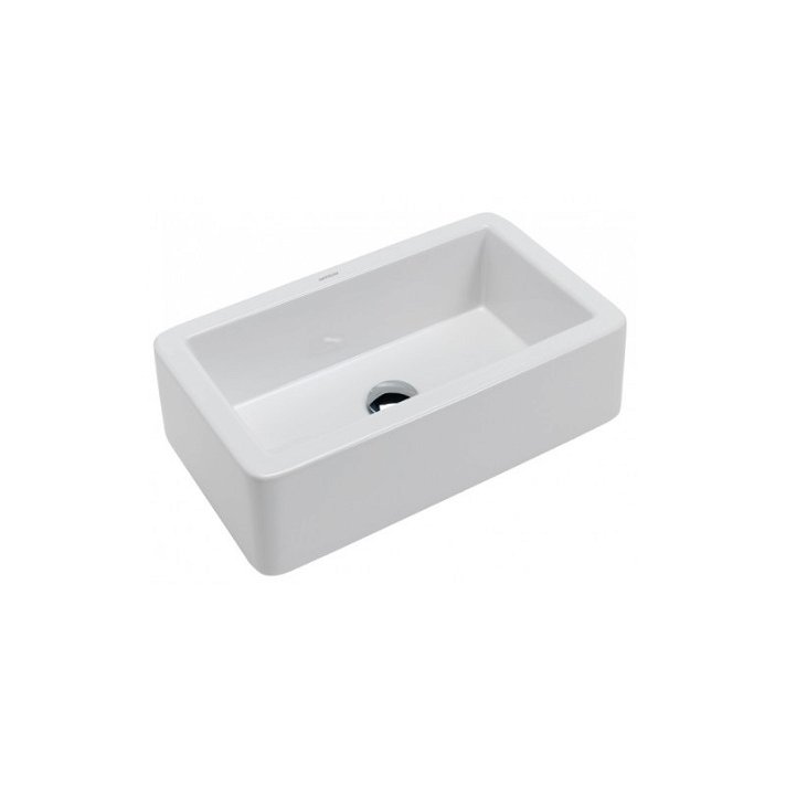 Lavabo sobre encimera para baño de 50 cm con acabado en color blanco NOTE Unisan