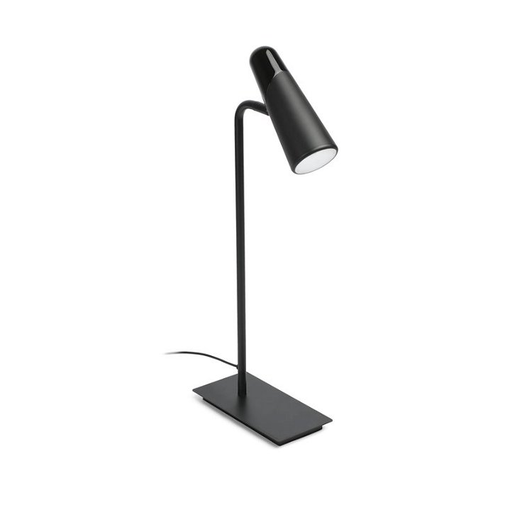 Lampada da tavolo in metallo e plastica abs di colore nero con luce a led LAO 4,5W Faro